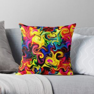 Colorful Rainbow Abstract Art Decorative Pillows For Bed